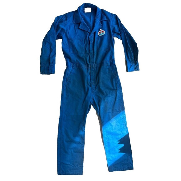 Vintage Amoco Gas Service Station Coveralls Uniform 44 Large Jumpsuit - Work - Picture 2 of 12